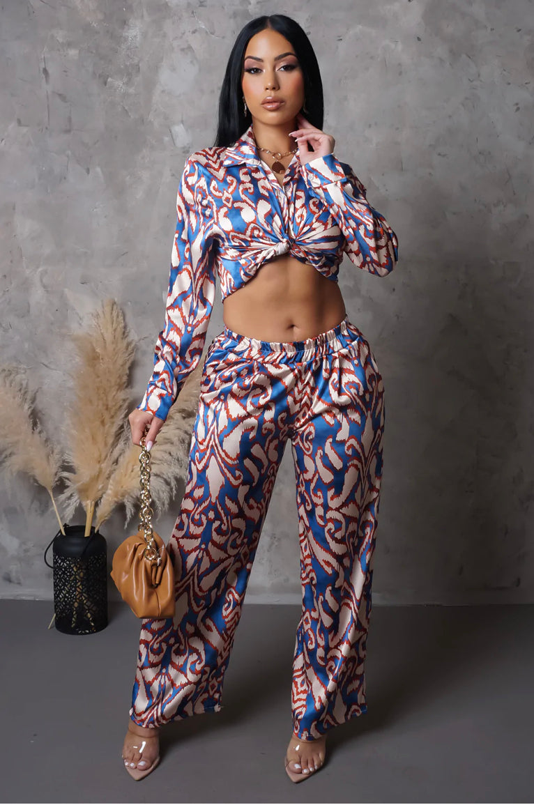 "Against Me" 2pc Pants Set