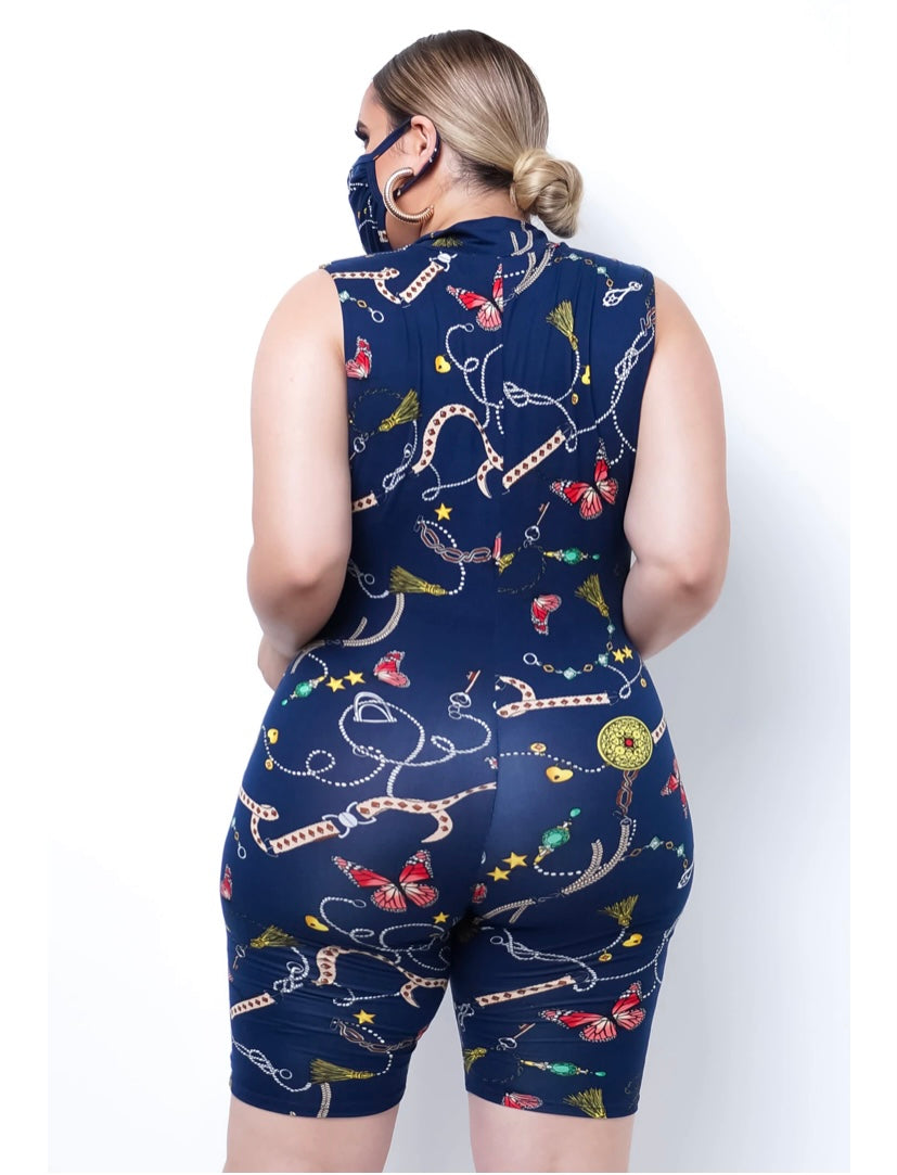 LATRICE Romper & Mask Set (Plus)