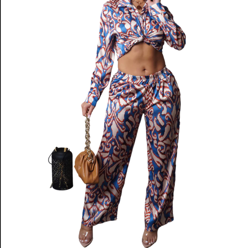 "Against Me" 2pc Pants Set