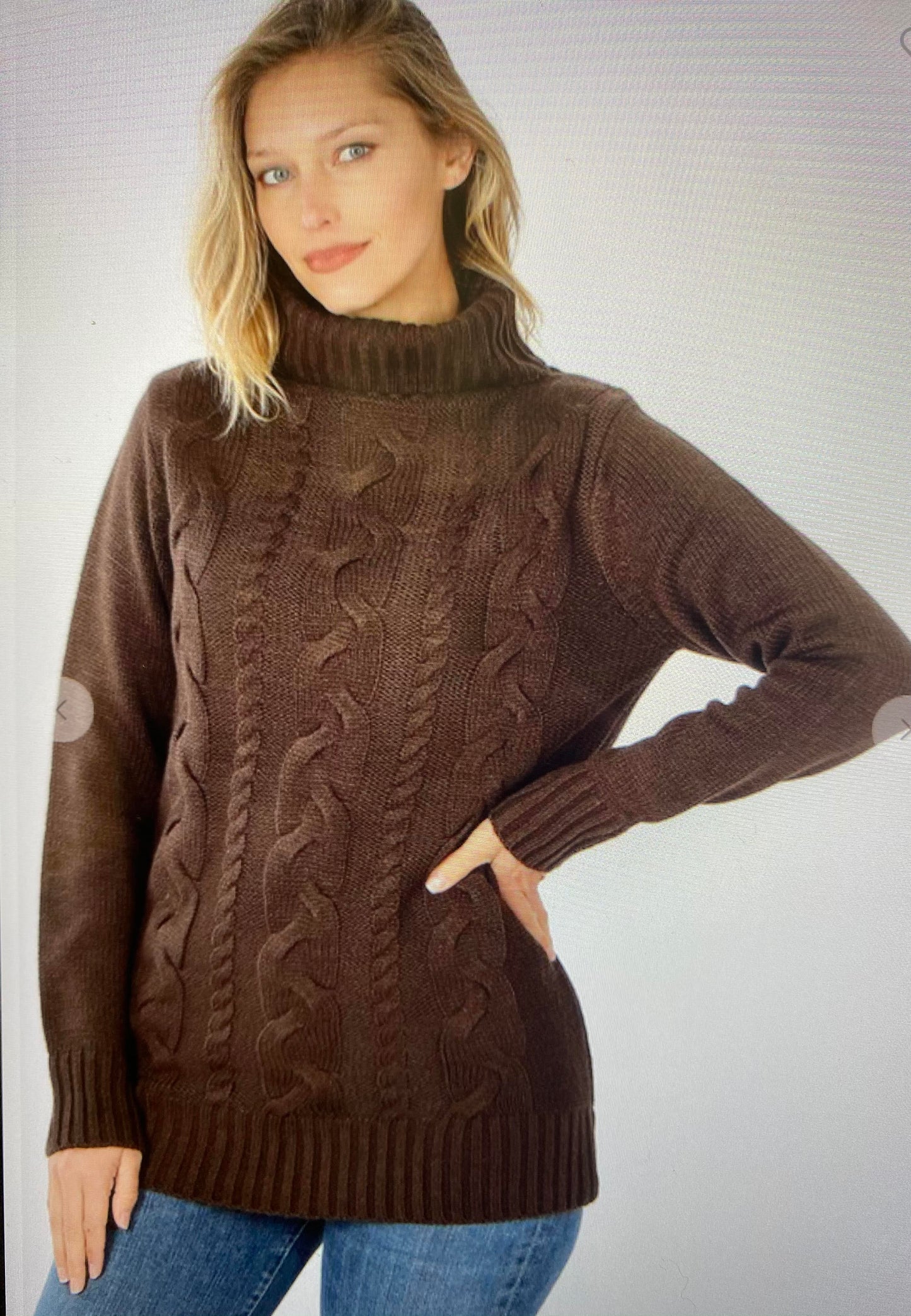 Chocolate Turtle neck Sweater