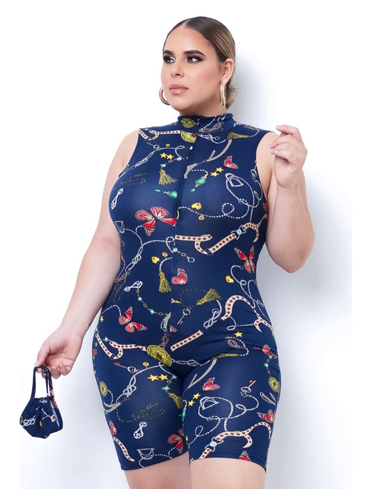 LATRICE Romper & Mask Set (Plus)