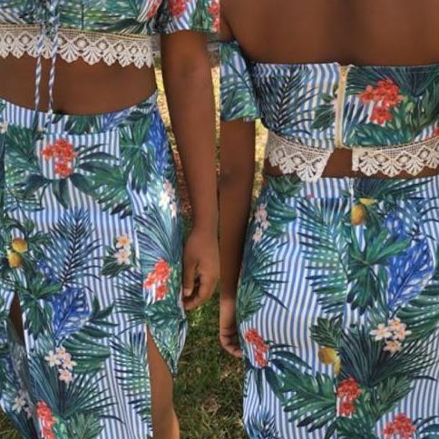 Hawaiian Day Skirt Set